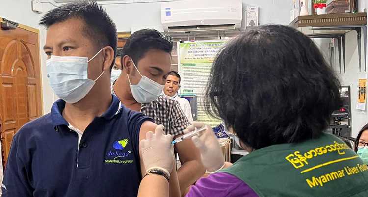 A man was vaccinated by a liver specialized doctor